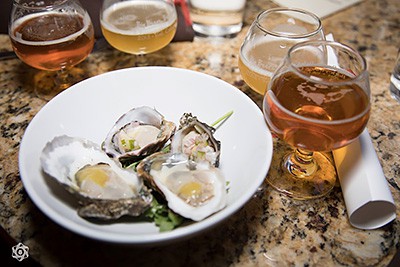 Small plates: oysters paired with beer